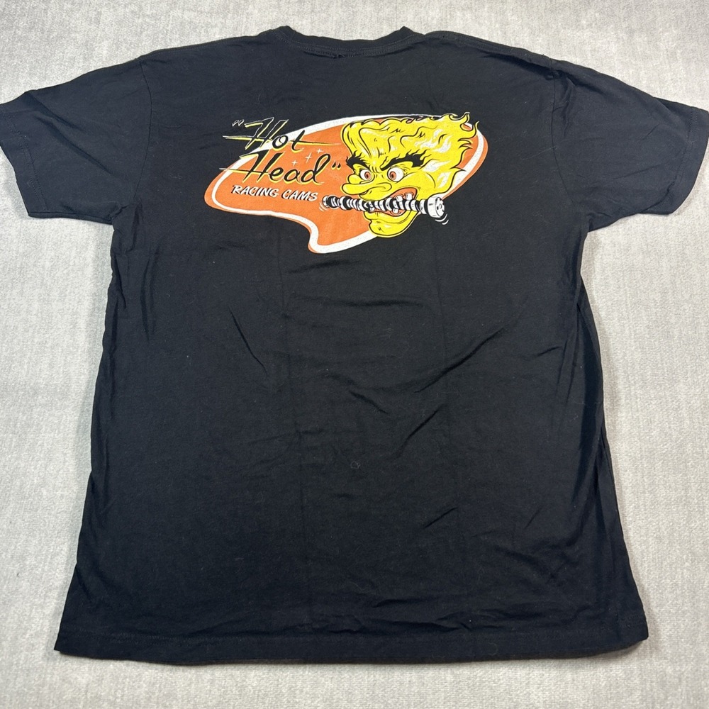 Hot Head Racing Cams Mens Black T-shirt Size Large Automotive Graphic Tee